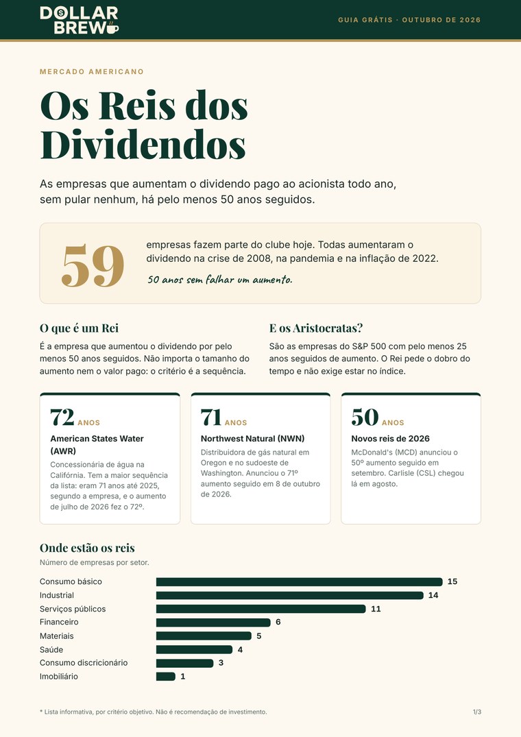 Primeira página do guia Os Reis dos Dividendos